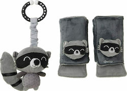 Diono Car Seat Belt Pads Racoon Gray