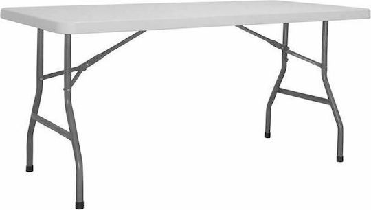 Catering Foldable Garden & Terrace Table 152x76x74 White Catering Foldable Garden & Terrace Table 152x76x74 White