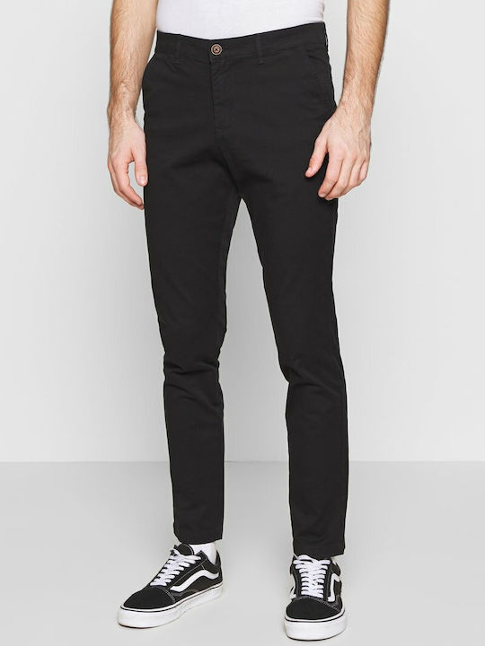 Marco Trousers Chino Elastic in Slim Fit Black