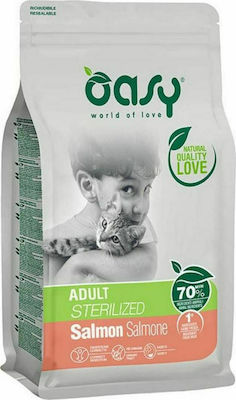 Oasy Adult Sterilised Trockenfutter für erwachsene kastrierte Katzen mit Lachs 1.5kg