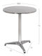 Frodo Outdoor Dinner Aluminum Table Silver 60x60x70cm
