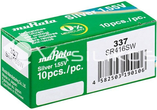 Murata 337 Batterie Silber-Oxid für Uhren SR416 1.55V 1Stück