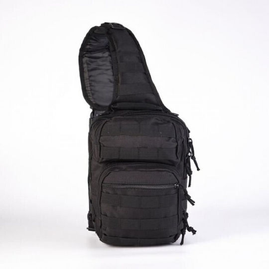 Armymania Molle Sling Pack Military Chest Bag Made of Cordura Black 10L