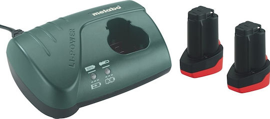 Metabo Σετ 2 Μπαταριών Εργαλείου Λιθίου 10.8V Χωρητικότητας 2Ah με Φορτιστή