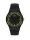 Swatch Watch Battery with Black Rubber Strap