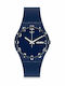 Swatch Over Blue Herrenuhr 41mm Batterie mit Blau Kautschukarmband