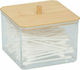 Alpina Bamboo Cotton/Swabs Case Countertop Transparent