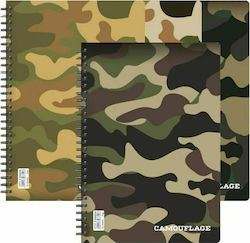 Next Camouflage Notizbuch Spirale 35 Blätter A6 Geregelt (Μverschiedene Designs/Farben)