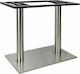 Freebox Table Stand made of Stainless Steel in Silver Color 40x70x72cm