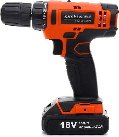 Kraft & Dele KD1572 Δραπανοκατσάβιδο Μπαταρίας 18V 1x1.3Ah