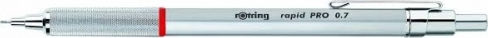 Rotring Rapid Pro Creion mecanic de desen Metalic 0.5mm cu Radiera si Ascutitoare 1buc Argintiu