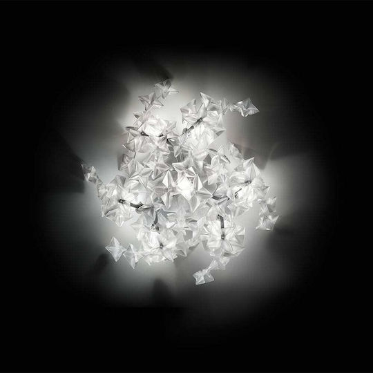 Slamp Hanami Modern Leuchte Wand mit Fassung G9 Silber 65x21cm