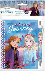 Διακάκης Frozen 2 Kinder Schreibwarenset mit Notizbuch und Kugelschreiber