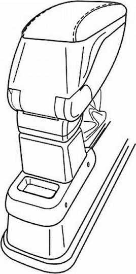 Lampa Car Armrest for Alfa Romeo Mito Car Armrest Console for Alfa Romeo Mito 2009 Black