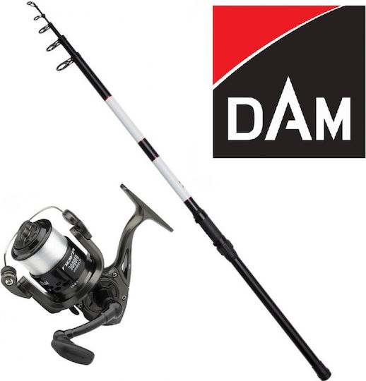 Dam Base-X Tele Pole Fishing Rod for Casting with Reel 3.50m 80-150gr