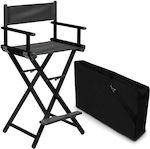 Folding Makeup Chair Black With Case