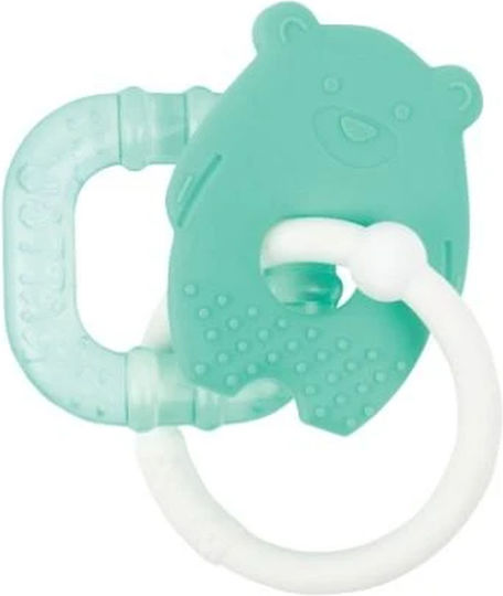 Nattou Bear Teething Rattle with Gel made of Silicone for 0 m+