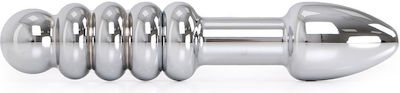 Kiotos Rounded Double Ended Anal Dildo Metallic Silver 18cm