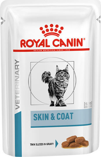 Royal Canin Veterinary Skin & Coat Wet Food for Adult Cats in Pouches 85gr