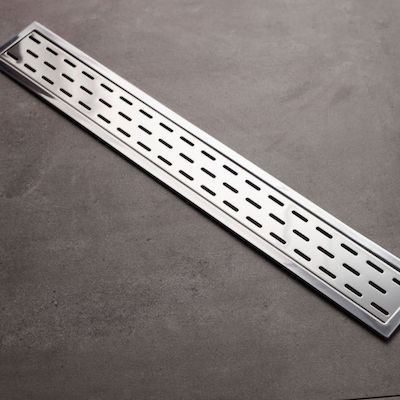 Tema Rain 93768 Stainless Steel Channel Floor with Output 50mm and Size 80x6.5cm Silver