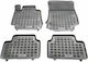 Rezaw Plast Set of Front and Rear Mats 4pcs Tray Type for Alfa Romeo Giulia 2016+ Black