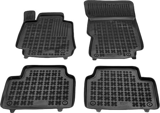 Rezaw Plast Set of Front and Rear Mats 4pcs Tray Type for Alfa Romeo Giulia 2016+ Black