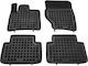 Rezaw Plast Set of Front and Rear Mats 4pcs Tray Type for Audi Q7 2005-2015 Black