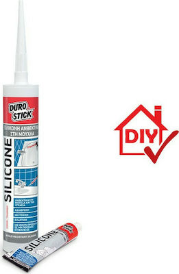 Durostick Silicone Sealant Silicone Mold Resistant for Wood White 80ml