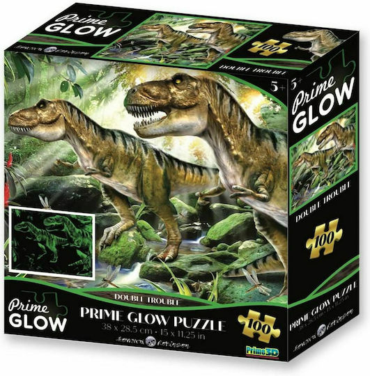 Kinderpuzzle Dinosaurs Double Trouble für 5+ Jahre+ Jahre 100pcs Prime 3D
