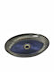 Espiel Evil Eye Dekorative Platte Oval Glas Blue - Gold - Black 1Stück 22.5x15.5x2cm