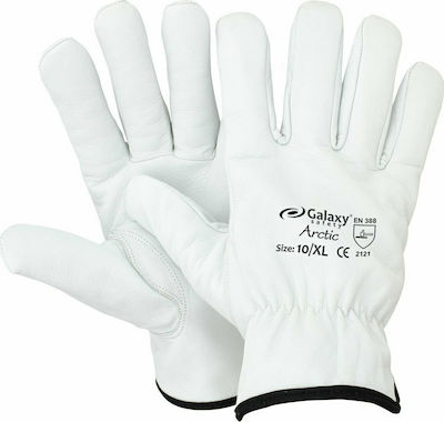 Galaxy Safety Glofe Leather Driver White