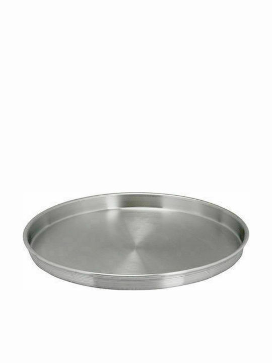 Χελβατζόγλου Aluminum Pita Bread Pan Baking Pan Silver 42cm