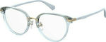 Polaroid Plastic Eyeglass Frame Cat Eye Turquoise PLD D427/G 30O