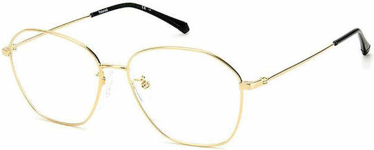 Polaroid Damen Metallischer Brillengestell Gold PLDD425/G RHL
