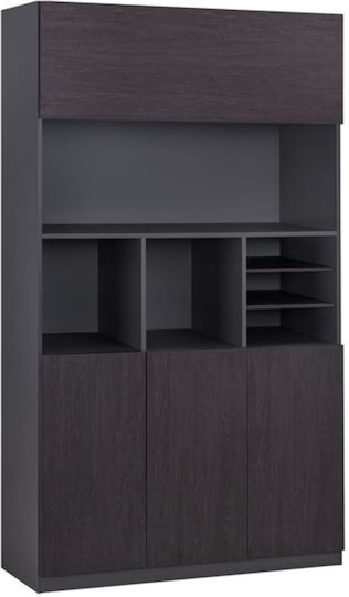 Kleiderschrank Büro Grey / Wenge 120x40x200cm