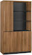 Ντουλάπα Γραφείου Ξύλινη Δρυς 120x40x200cm