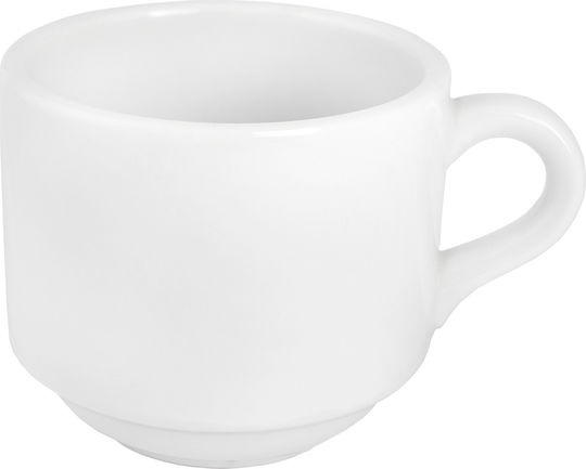 Max Home Set Căni Ceai Din porțelan Alb 220ml 6buc
