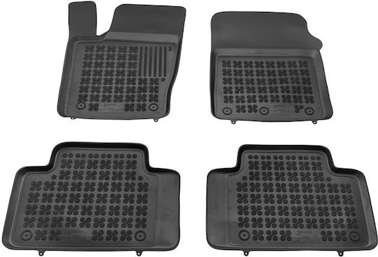 Rezaw Plast Satz Vorder- und Hintermatten Wannenartig 4Stück aus Gummi für Jeep Großer Cherokee 2010-2022 Schwarz