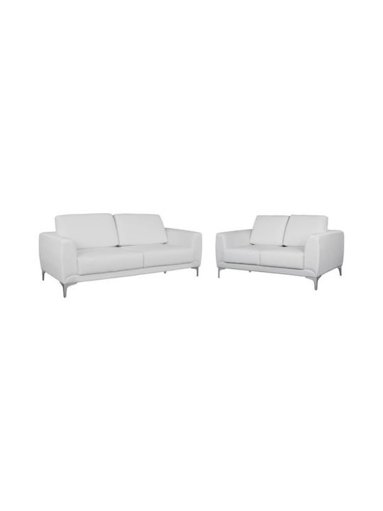 Σετ Σαλονιού 3-Seater & 2-Seater White