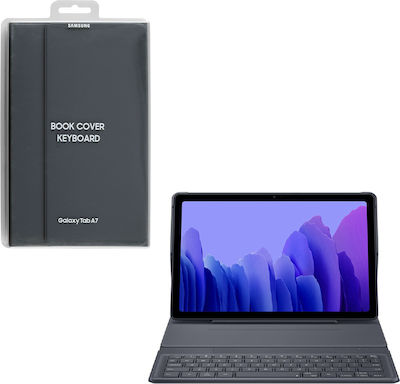 Samsung Cover Keybord Flip Cover Synthetic Leather with Keyboard Greek Gray (Galaxy Tab A7) EF-DT500UJEGEU