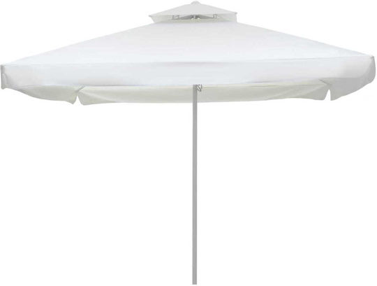 Umbrelă Profesională Pătrată Din Aluminiu Albă 4x4xÎnălțime 2.95m