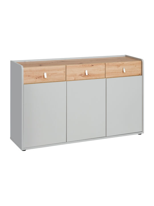 Kinderkommode Samoa Gray / Braun mit 3 Schubladen 139x38x86cm