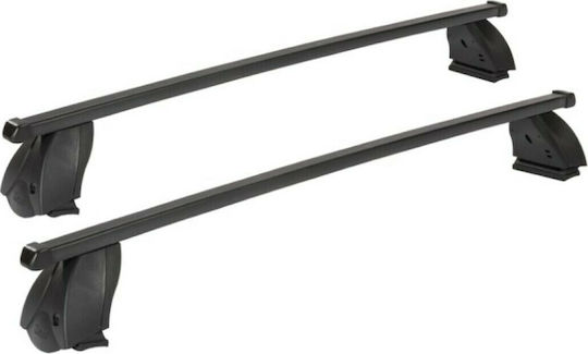 K39 Bare de Acoperiș Metalice 130 cm pentru Alfa Romeo Stelvio 5D 2017+ pentru Mașini cu Bare de Acoperiș Originale Set cu Picioare Negre