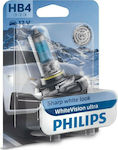Philips Λάμπα Αυτοκινήτου White Vision Ultra HB4-9006 LED 4200K Φυσικό Λευκό 12V 51W 1τμχ