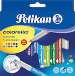 Pelikan Colorella Textile Markers Set Wash-resistant for Fabric 12pcs