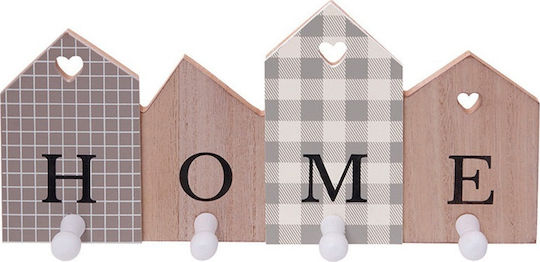 Etoile Home Wooden 4-Hook 28x4x4cm
