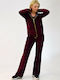 Sweatpants Set Velvet Burgundy