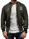 Vinyl Art Clothing Men's Bomber Jacket Khaki