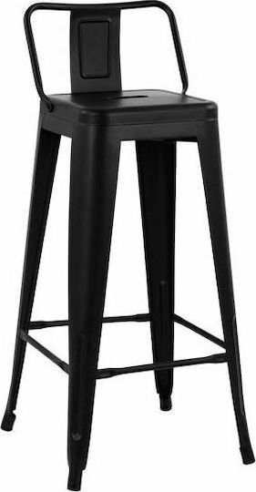Scaun Metalic De Bar Pentru Exterior Negru Mat 43x43x95cm