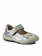 Παιδικές Μπαλαρίνες Anatomisch mit Bügel- und Schleifenverschluss Leder Silber Softly Wow